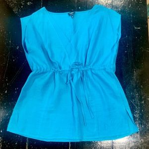 Talbots Sleeveless Linen Tie-waist Top